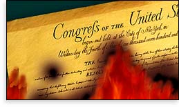 Burning of the U.S. Constitution