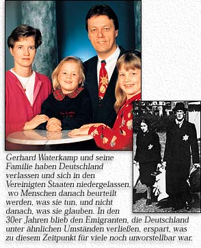 Gerhard Waterkamp und seine Familie haben Deutschland verlassen und sich in den Vereinigten Staaten niedergelassen, wo Menschen danach beurteilt werden, was sie tun, und nicht danach, was sie glauben. In den 30er Jahren blieb den Emigranten, die Deutschland unter ähnlichen Umständen verließen, erspart, was zu diesem Zeitpunkt für viele noch unvorstellbar war.