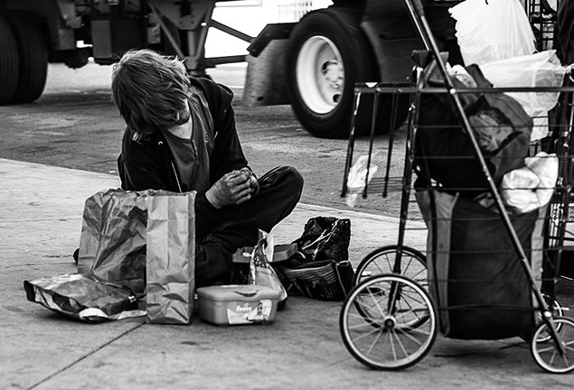 Homeless on the street