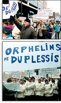 Duplessis Orphans protest