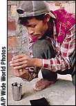 Heroin addict in India