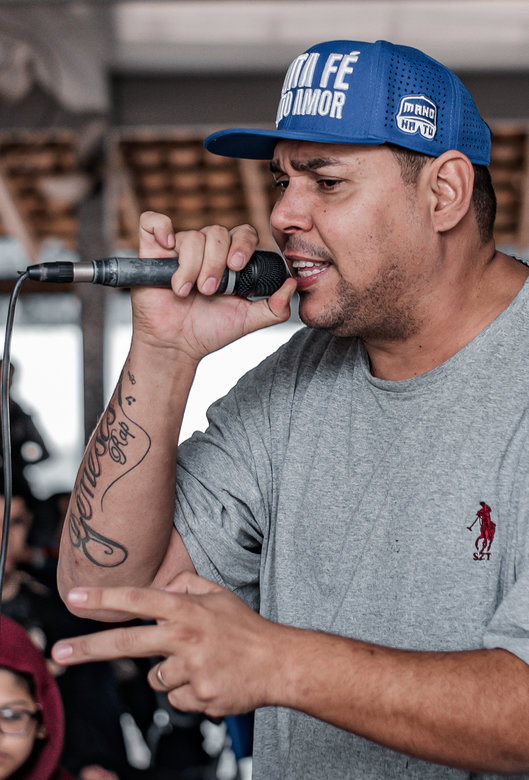 Brazilian rapper Diogenes Luis de Oliveira