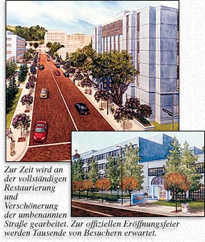 Zur Zeit wird an der vollständigen Restaurierung und Verschönerung der umbenannten Straße gearbeitet. Zur offiziellen Eröffnungsfeier werden Tausende von Besuchern erwartet.
